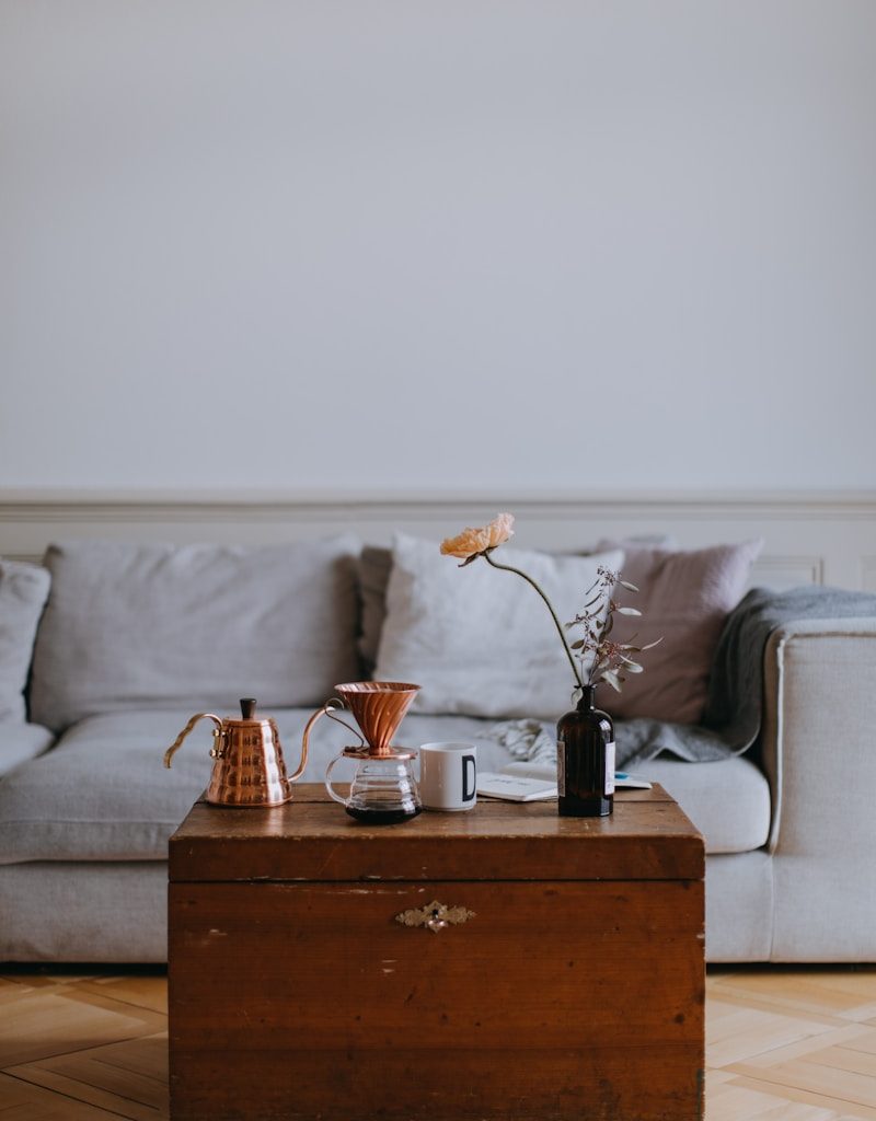 brown wooden chest box